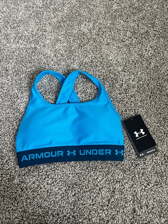 Under Armour Other - Under Armour Teal Blue Racerback Sports Bra with Logo Band